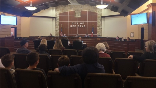 Business owners gathered at Bee Cave City Hall on Dec. 14 to vouch for workforce housing within the city. (Grace Dickens/Community Impact Newspaper)