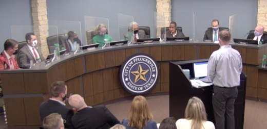 Pflugerville Public Utility Director Brandon Pritchett addressed council Dec. 14. (Screenshot courtesy city of Pflugerville)