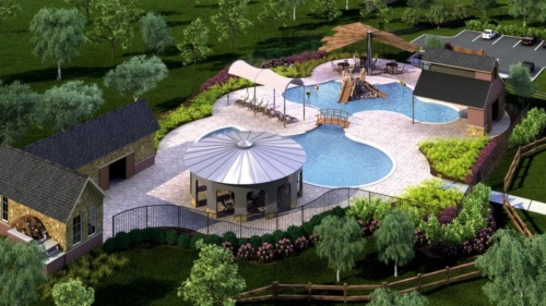 A rendering of a possible park design for Harvest Farms.