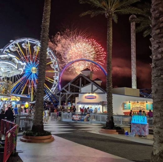 Kemah Boardwalk on New Year's Eve