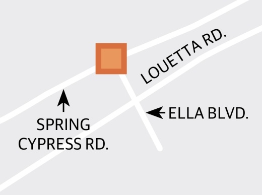 Harris County Precinct 4 is designing a project to install a dedicated westbound right-turn lane on Spring Cypress Road at the intersection of Ella Boulevard. (Ronald Winters/Community Impact Newspaper) 