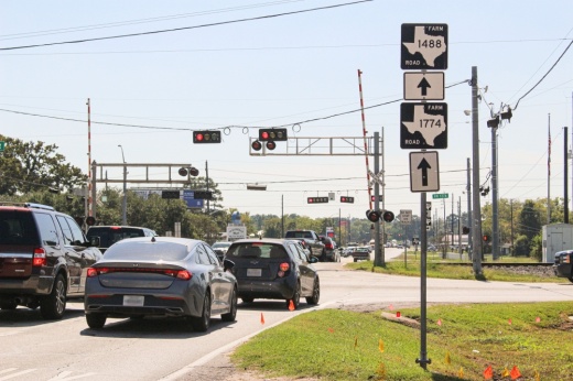 TxDOT's project to widen FM 1488 to four lanes on the west side of Magnolia was 29% complete as of Nov. 30. (Chandler France/Community Impact Newspaper)