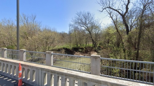 The new sewer transfer pipeline will run along the route of Wilson Creek in McKinney. (Courtesy Google)