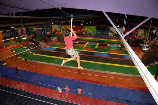 The indoor bounce park will feature wall-to-wall trampolines, trampoline sports courts, a foam pit, a zip line and other activities. (Courtesy Bounce Bounce)
