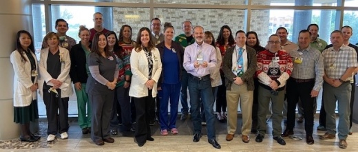 The team at Resolute Health Hospital received the news Dec. 16. (Courtesy Resolute Health Hospital)