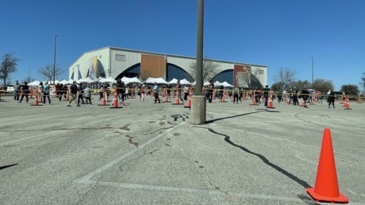 Photo of mass vaccination site