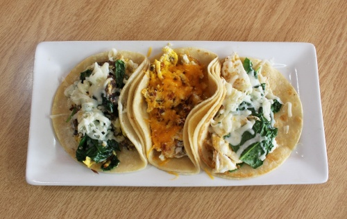 Austin Taco House’s three most popular tacos are the Southlake Taco, the build-your-own taco and El Popeye. (Karen Chaney/Community Impact Newspaper)