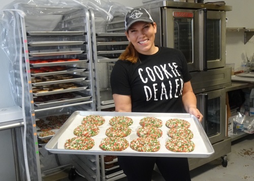 Stephanie Ferreira ran a cookie delivery service out of her home for about two years before opening a storefront in Cypress. (Danica Lloyd/Community Impact Newspaper)