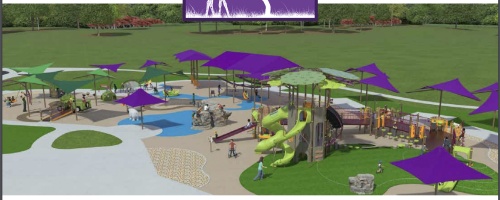 Fundraising by Friends of Franklin Parks for a new all-inclusive playground at the Southeast Municipal Complex in Franklin is starting this month. (Rendering courtesy Friends of Franklin Parks)
