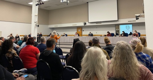 The Round Rock ISD board of trustees met Jan. 3 to consider and possibly take action on a recommendation from Texas Education Agency monitor David Faltys to put Superintendent Hafedh Azaiez on administrative leave. (Brooke Sjoberg/Community Impact Newspaper)