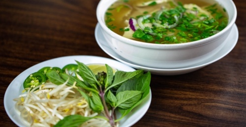 The restaurant has 11 different types of pho ($11-$15) on its menu, including brisket, steak and other traditional options such as pork meatballs or tofu. (Courtesy Thanin Viriyaki Photography)