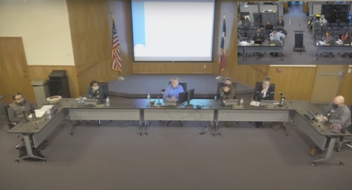 Council voted to approve two waivers of the development moratorium with the understanding that the projects could move forward without input from council as soon as the moratorium ends. (Screenshot Courtesy city of Dripping Springs)