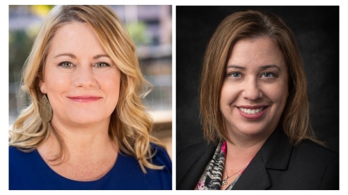 From left, Michele Boggs and Holly Malish will oversee economic development projects in New Braunfels. (Courtesy New Braunfels Chamber of Commerce)