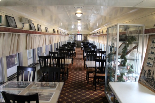 A restored Pullman Dining Car is open for tours and private events. (Eric Weilbacher/Community Impact Newspaper)