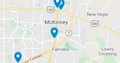 Screenshot of McKinney area on Google Maps