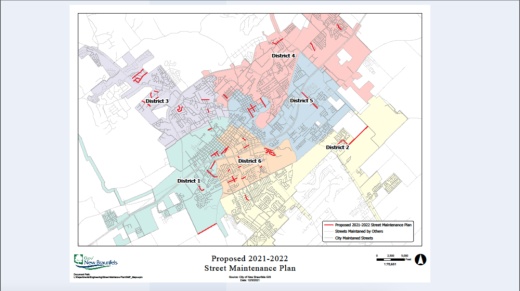 Approximately $1.7 million from the general fund budget was allocated to 50 roadway projects throughout the city. (Courtesy city of New Braunfels)
