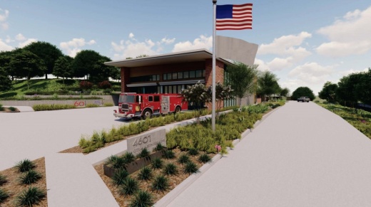 The Loop 360/Davenport fire and EMS station is estimated to be complete in 15 months. (Rendering courtesy city of Austin)
