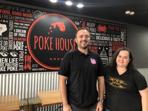 siblings inside restaurant