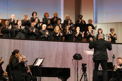 The Martin Luther King Jr. celebration featured performances from groups, including the  MLK Adult Mass Choir. (Andrew Christman/Community Impact Newspaper)