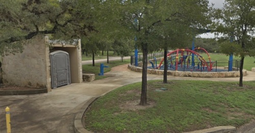 Triangle Park, also known as Memorial Park, is due to receive a permanent restroom system as a Hollywood Park Economic Development Corp. project goes forward. (Courtesy Google Streets)