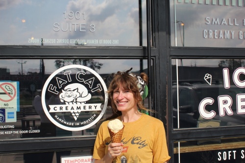 Sarah Johnston first started selling her ice cream in 2011 before opening Fat Cat Creamery in 2013. (Sierra Rozen/Community Impact Newspaper)