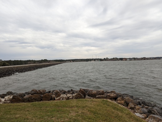Lake Conroe shore near the San Jacinto River Authority