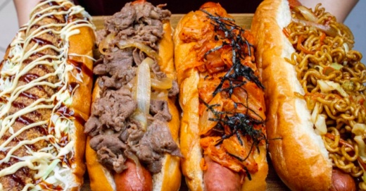 Okaeri Cafe hot dogs.
