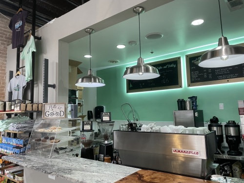 Wattage Coffee Company opened inside Cadence Cyclery in 2018. (Summer El-Shahawy/Community Impact Newspaper)