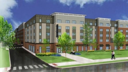 A rendering of the K Avenue Lofts development that will be adjacent to the art park. (Courtesy city of Plano)
