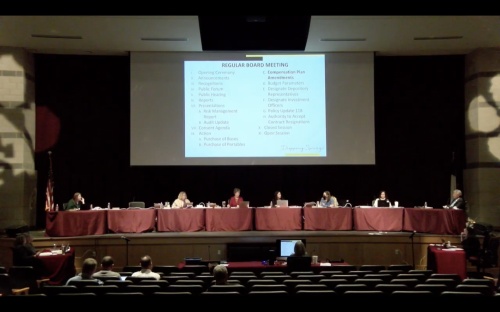 Dripping Springs Board of Trustees meeting on Jan. 31 (Courtesy of Dripping Springs ISD) 