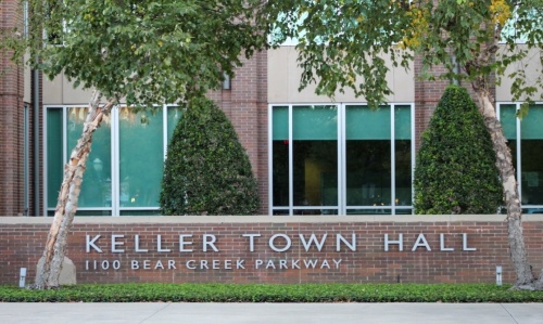 Keller Town Hall sign