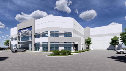 A new 128,000-square-foot industrial facility for nutritional supplement manufacturer and distributor Bluebonnet Nutrition Corp. is coming in late 2022. (Courtesy Powers Brown Architecture)