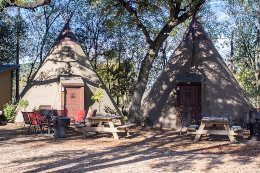 Tipis on the Guadalupe's cabins are built with solid walls and modern amenities, such as heating and cooling. (Photos by Warren Brown/Community Impact Newspaper)