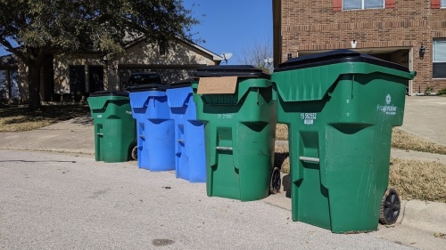 The city did not conduct trash pickups Feb. 3 and 4 due to winter weather. (Carson Ganong/Community Impact Newspaper)
