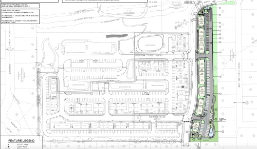 A site map prepared by Nashville-based James  Associates shows the location of a proposed 26-unit affordable housing project on the east side of Shawnee Drive in Franklin. The project is adjacent to the already-approved redevelopment of Franklin Housing Authority land that includes 100 additional units. (Courtesy city of Franklin)