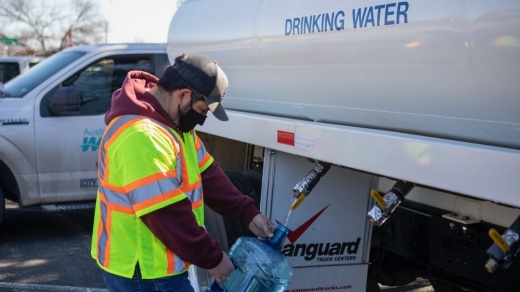 The days-long boil-water notice prompted the city to open water distribution sites across Austin. (Courtesy Austin Water)