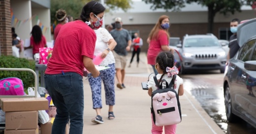 Student going to school.