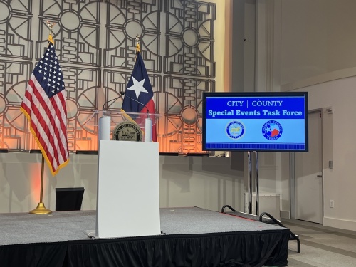 The launch of a Houston-Harris Special Events Task Force was announced at a Feb. 9 press conference. (Sofia Gonzalez/Community Impact Newspaper)