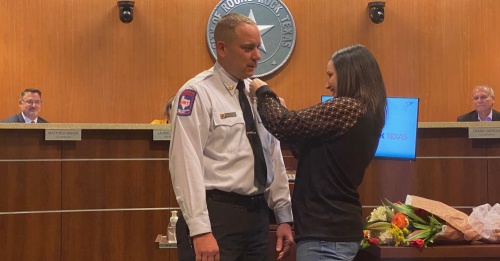 Shane Glaiser was appointed Round Rock fire chief by unanimous vote in a special called meeting of City Council on Feb. 10. (Brooke Sjoberg/Community Impact Newspaper)