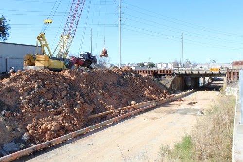 A construction on Hempstead Road between Washington Avenue and 12th Street in Houston is expected to end in December, according to officials with the Texas Department of Transportation, which is carrying out the project. (Shawn Arrajj/Community Impact Newspaper)
