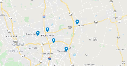The following commercial projects have been filed through the Texas Department of Licensing and Regulation. (Screenshot courtesy Google Maps)