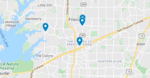 Google Maps screenshot of Frisco
