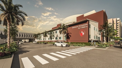 Shriners Children’s Texas will break ground on its new patient housing facility this spring. (Rendering courtesy Shriners Children's Texas)