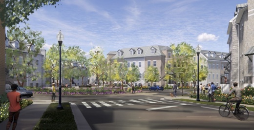For-sale townhomes will surround the planned Northline Circle. (Courtesy Northline)