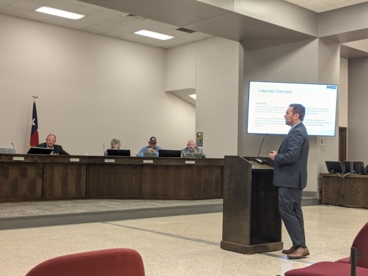 The Montgomery ISD board of trustees unanimously voted Feb. 15 to approve the district calendar for the upcoming 2022-23 school year. (Anna Lotz/Community Impact Newspaper)
