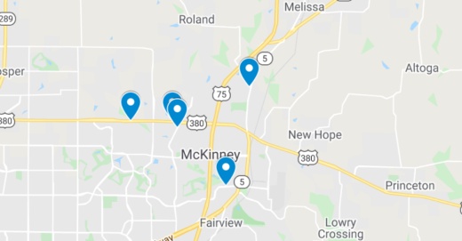 Google Maps screenshot of McKinney