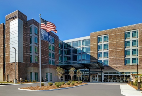 In this photo, an exterior view of the SpringHill Suites at 5011 Aspen Grove Drive is shown. The hotel recently celebrated its first anniversary in Cool Springs. (Courtesy-SpringHill Suites) 