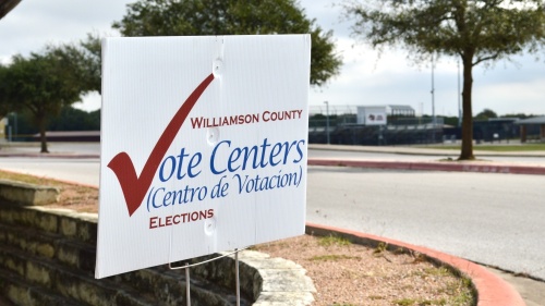 Williamson County elections sign