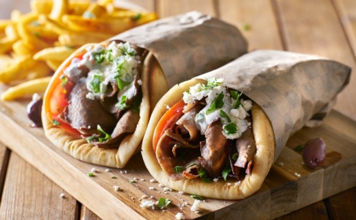 Gyro and french fries