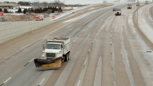 The Texas Department of Transportation stated in a Feb. 22 announcement it has deployed crews to put down brine at bridges and overpasses across the Dallas-Fort Worth area. (Courtesy Texas Department of Transportation)